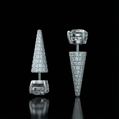 Iced Spike Stud Earrings