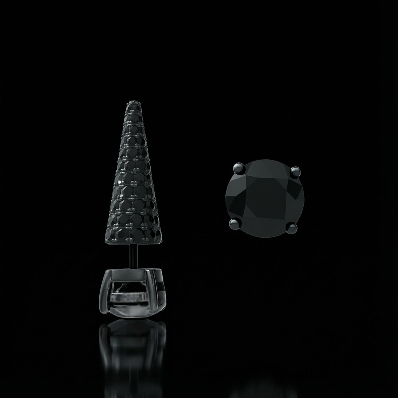 Iced Spike Stud Earrings