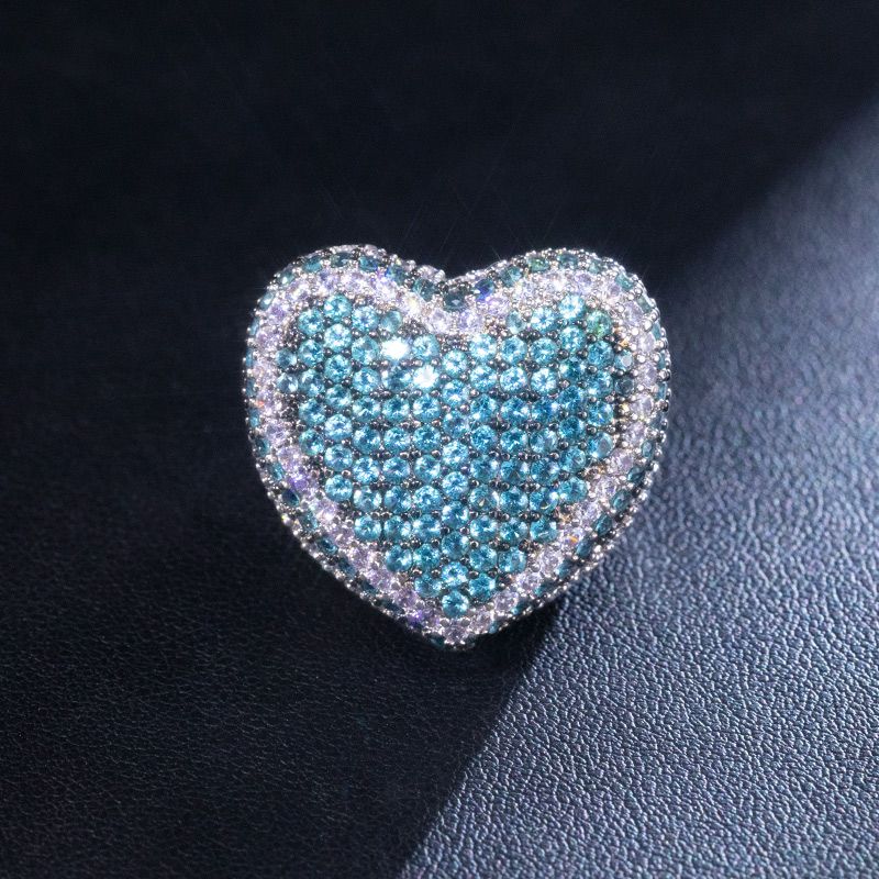 Micro Pave Heart-shaped Ring