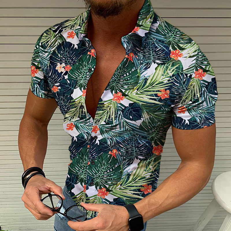 Men's Summer Hawaiian Print Shirt
