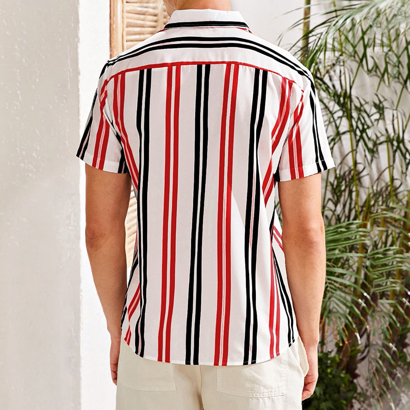 Striped Short Sleeve Hawaiian shirt