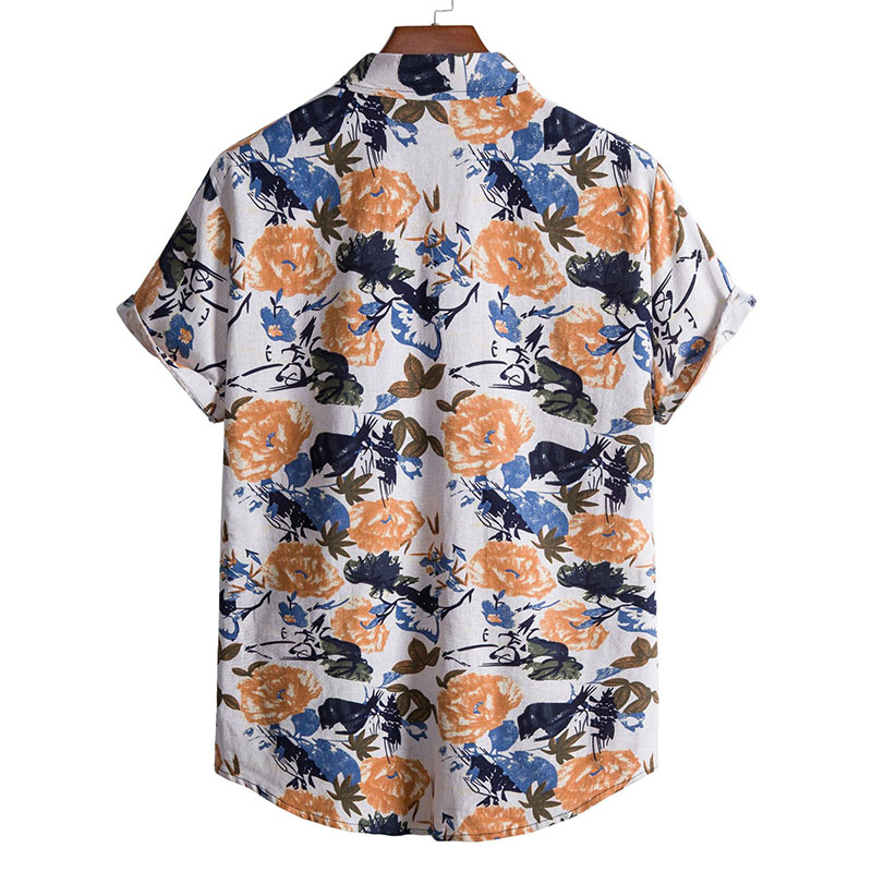 Men's Hawaiian Beach Print Shirt