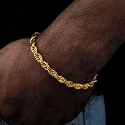 5mm Rope Bracelet in Gold - Size 9