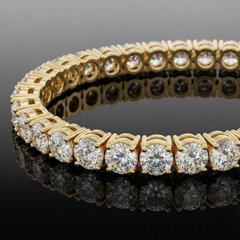 3mm 18K Gold Finish Single Row Tennis Bracelet 3mm 18K Gold Finish Single Row Tennis Bracelet