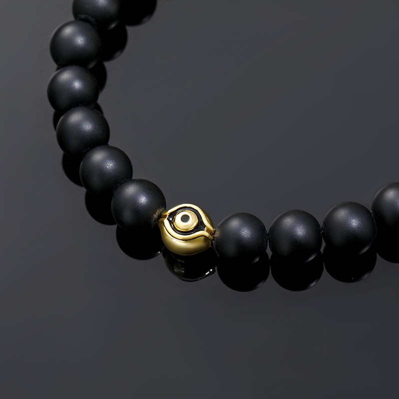 Eye of Amulet Black Beads Bracelet