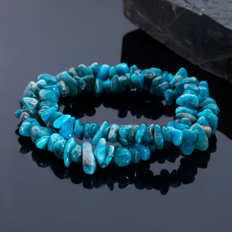 Irregular Malachite Stretch Wrap Bracelet