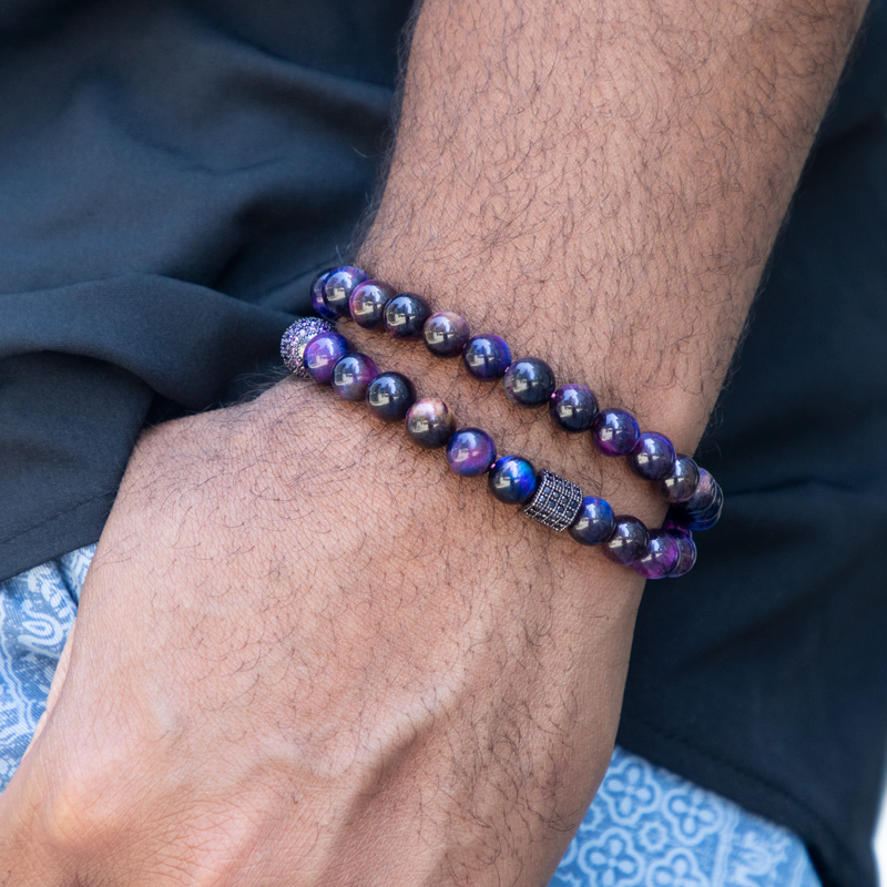 Tiger Eye Stones Stretch Wrap Bracelet