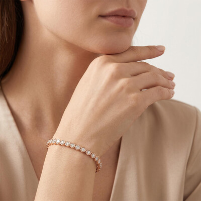 Iced Clustered Hexagon Bracelet