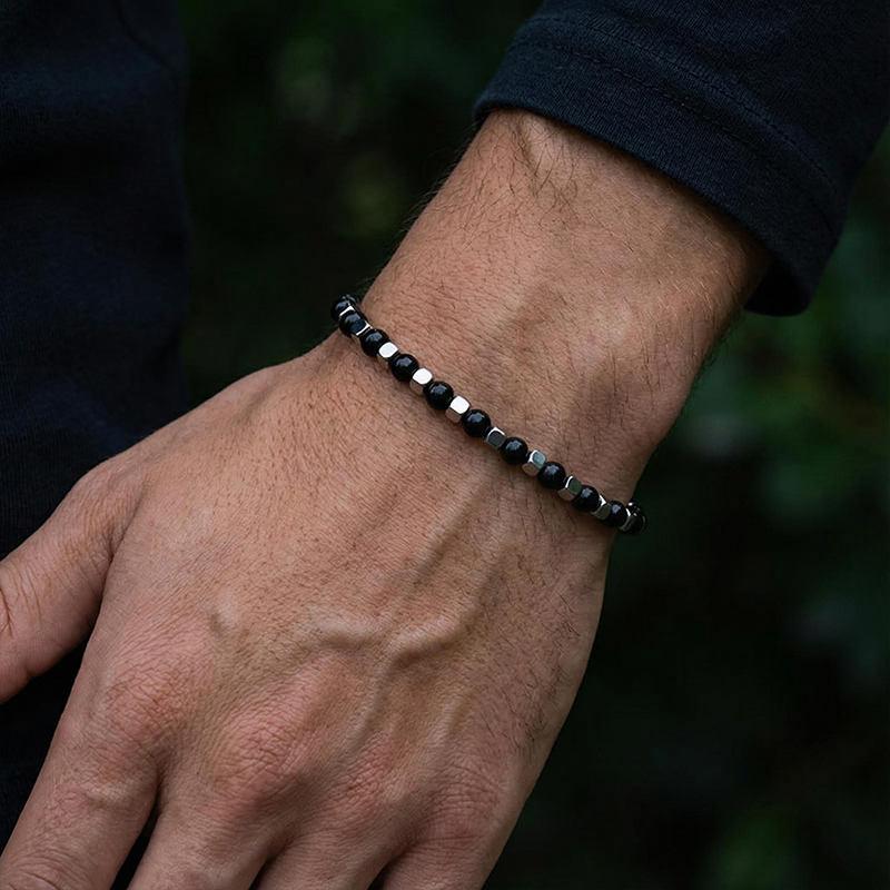 Natural Healing Stone & Copper Beads Adjustable Anxiety Bracelet