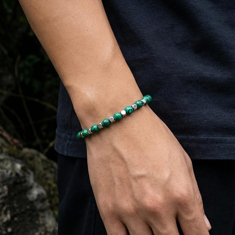 Natural Healing Stone & Copper Beads Adjustable Anxiety Bracelet