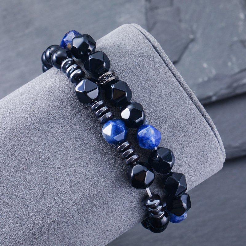  Irregular Natural Healing Stone Beads Stretch Bracelet