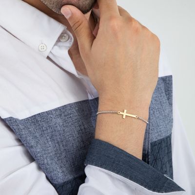  Gold Cross Adjustable Bracelet