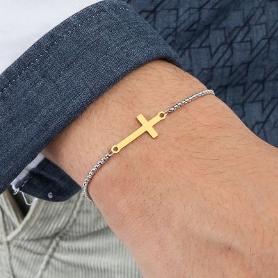  Gold Cross Adjustable Bracelet