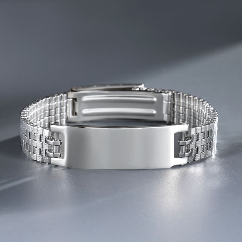 Couple Engraved Stainless Steel Adjustable Bracelet Set