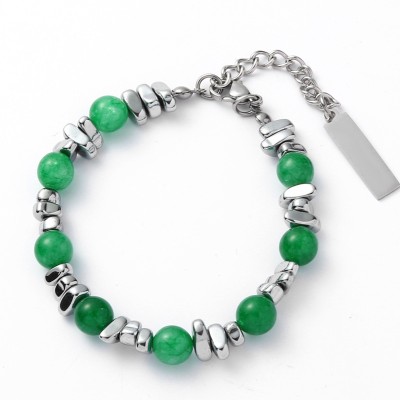 White/Green/Blue/Black Opal & Gallstone Adjustable Bracelet