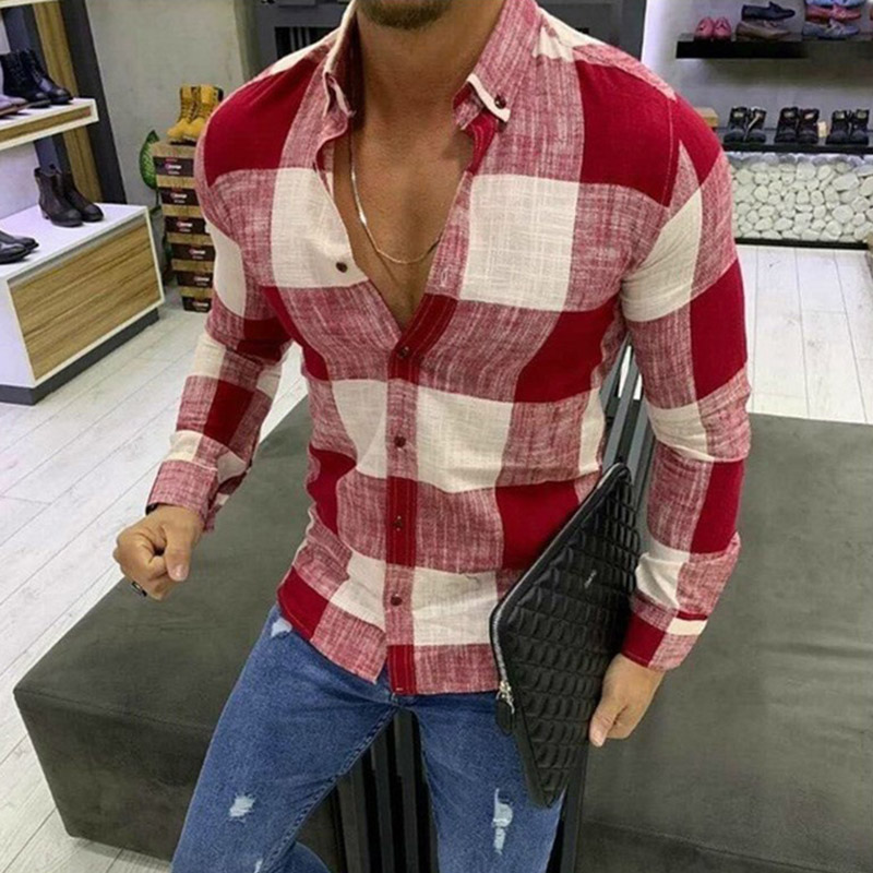 Men's Plaid Long Sleeve Shirt