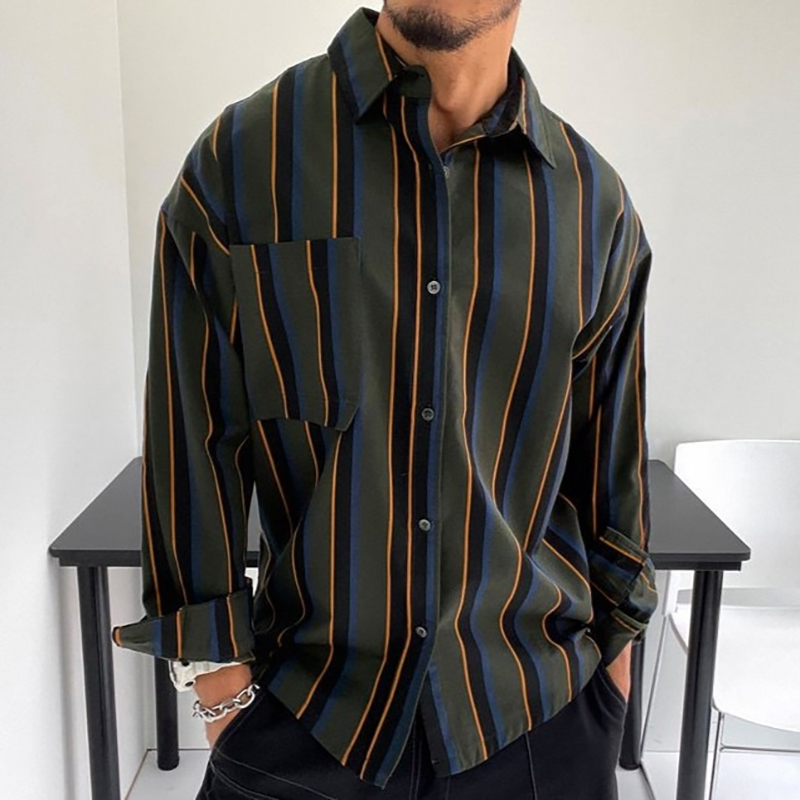 Horizontal Lines Long Sleeve Shirt