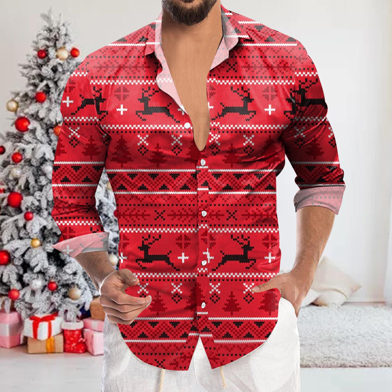 Santa Claus Printed Shirt
