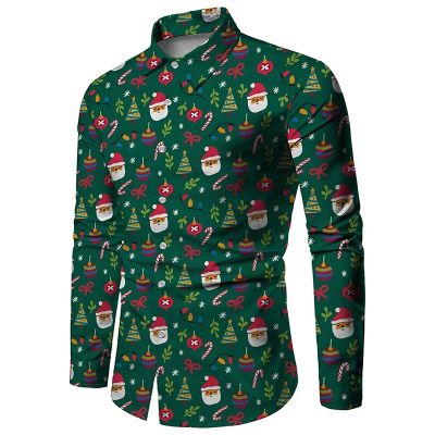 Santa Print Long Sleeve Shirt