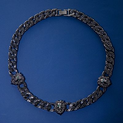  Iced Lion 13mm Cuban Chain Necklace