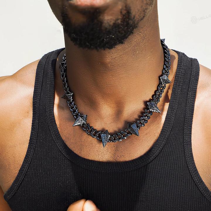  12mm Black Fight Tooth and Claw Iced Cuban Chain