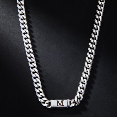 The G.O.A.T. Cuban Chain Fathers Day Birthday Christmas Gift For Men From Daughter Son Wife Girlfriend Cuban Link Chain Stainless Steel Yellow Gold Message Card Gi