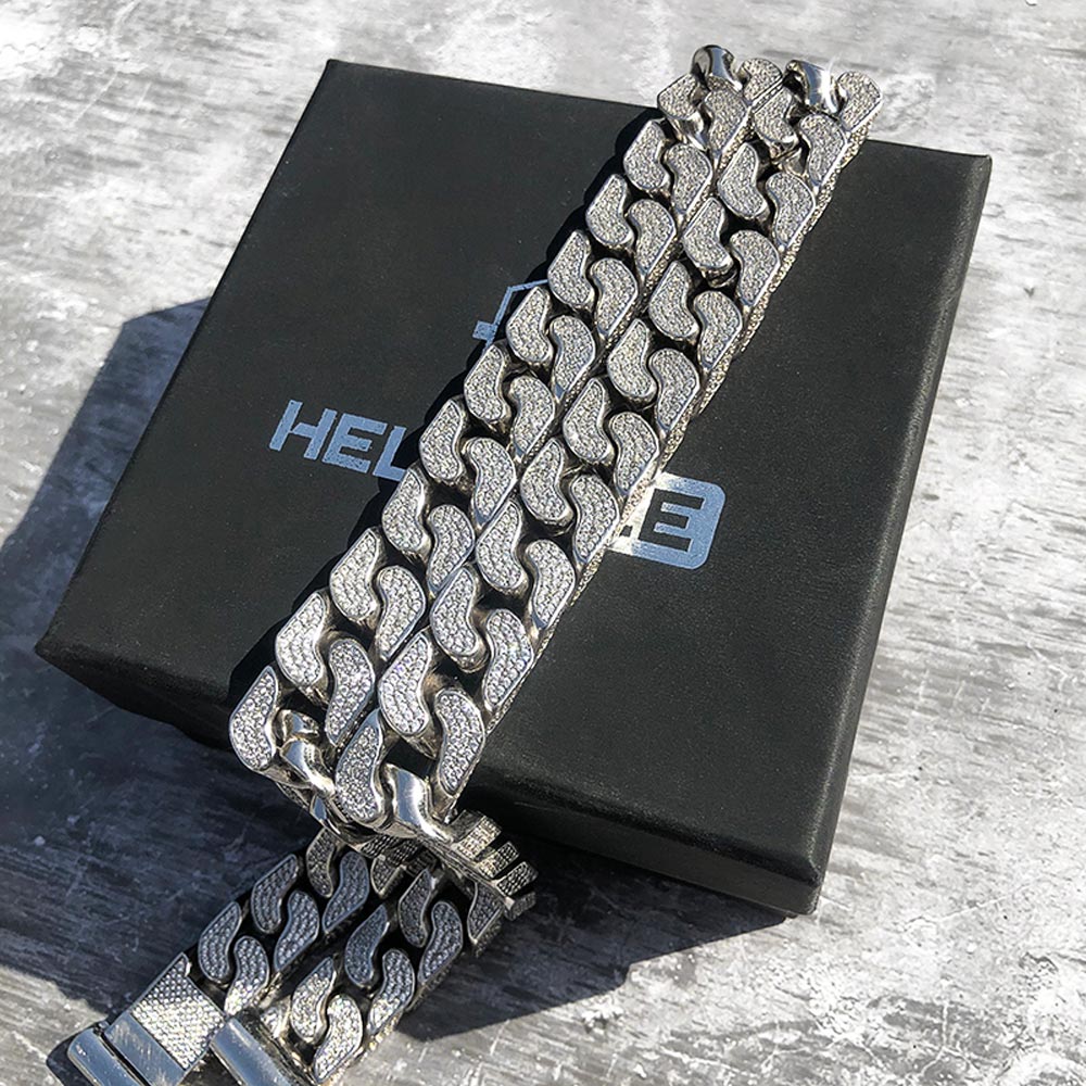 New 13mm Iced Micro Pave Cuban Link Chain