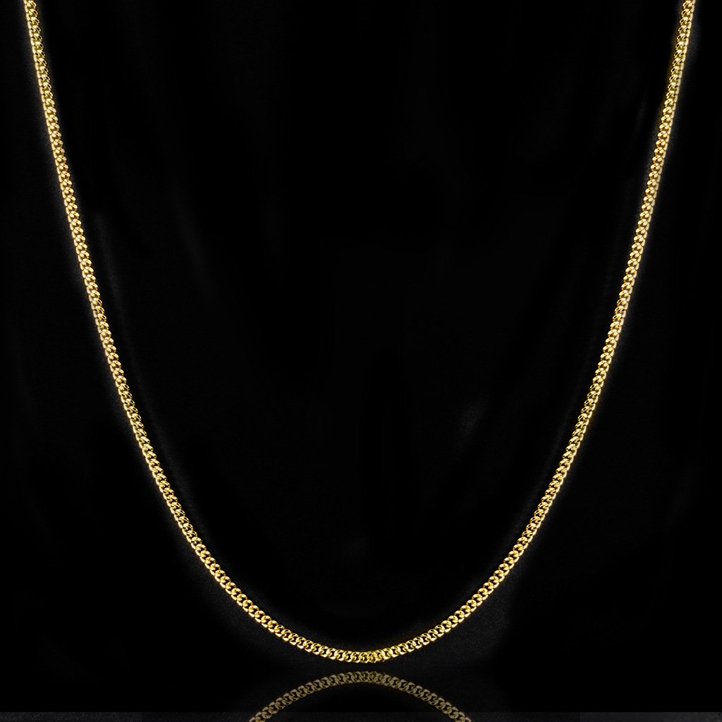 3mm Cuban Chain in Gold - Helloice Jewelry