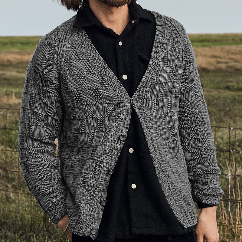Solid Color Single Breasted Knit Cardigan