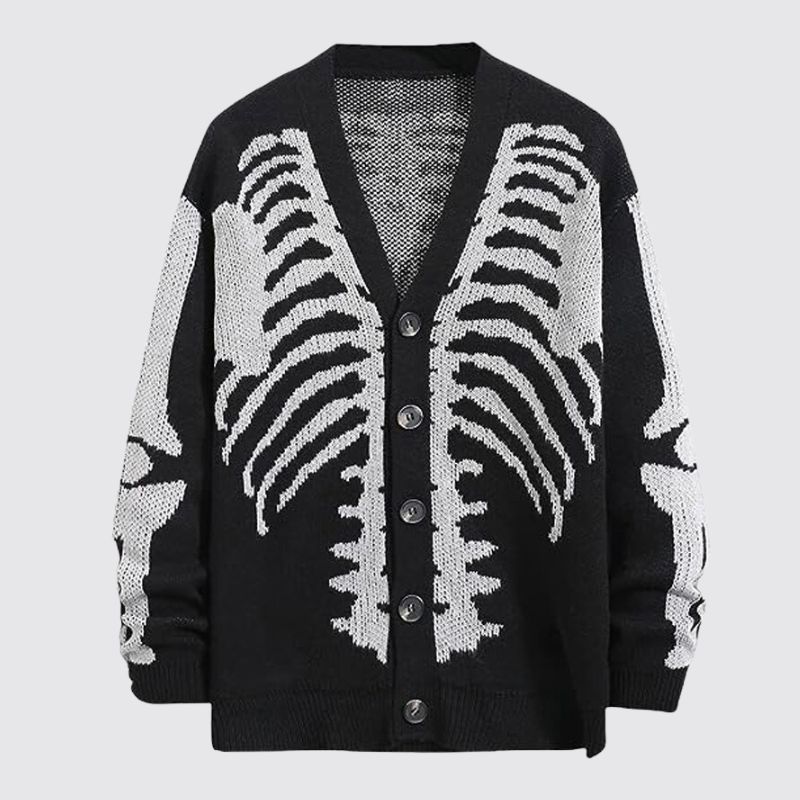 Jacquard Halloween Knitted Cardigan