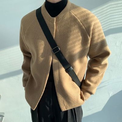 Crew Neck Loose Knitted Cardigan