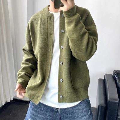 Versatile Casual Solid Color Lazy Style Cardigan
