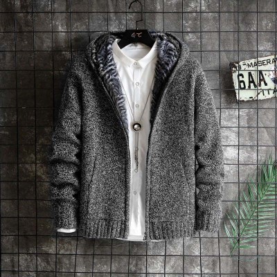 Casual Warm Hooded Knitted Cardigan