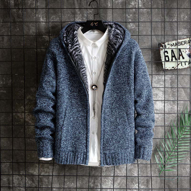 Casual Warm Hooded Knitted Cardigan