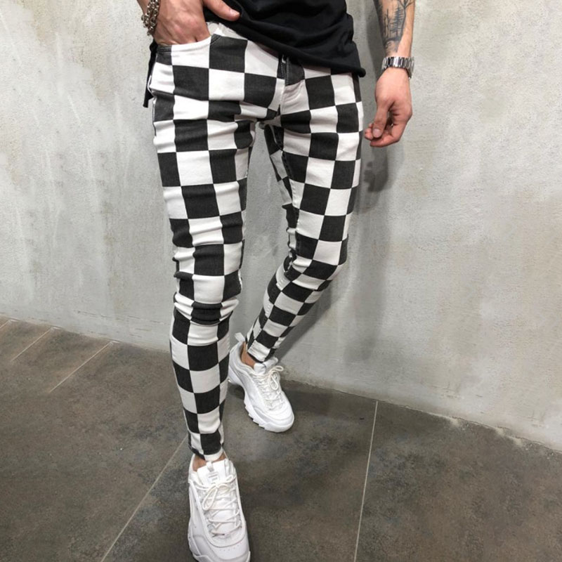 Chessboard Casual Pants