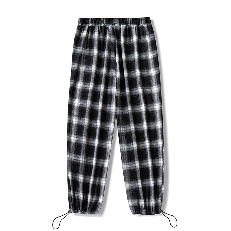 Checkerboard Plaid Casual Pants