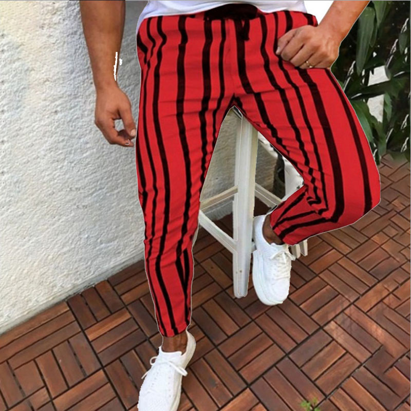 Men's Striped Casual Pants