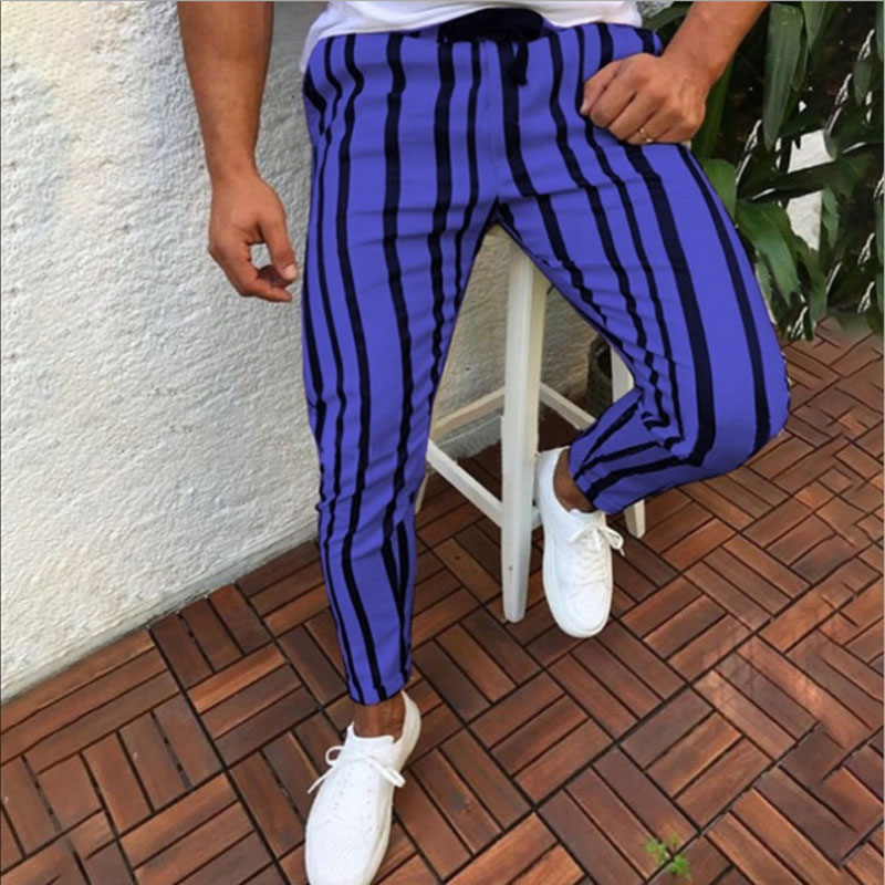 Men's Striped Casual Pants