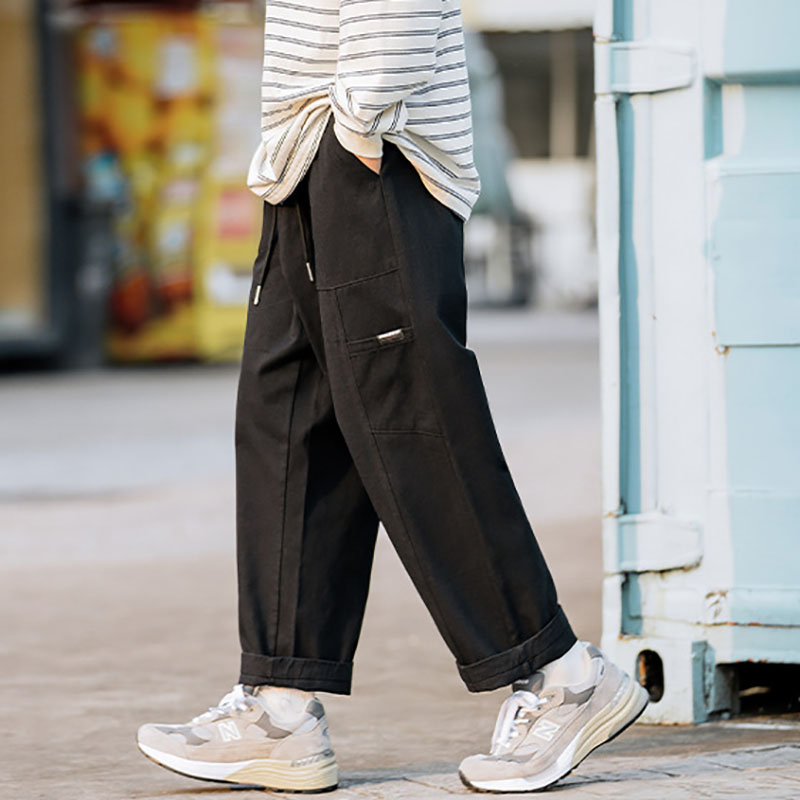 Solid Color Pocket Casual Pants