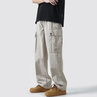 Big Pocket Straight Casual Pants