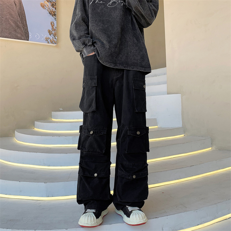 Hip Hop Solid Color Casual Pants