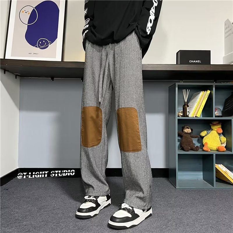 Loose Straight Leg Japanese Retro Simple Casual Pants