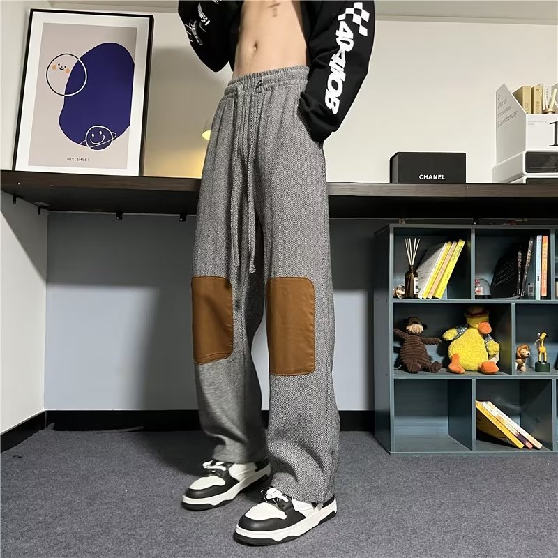 Loose Straight Leg Japanese Retro Simple Casual Pants