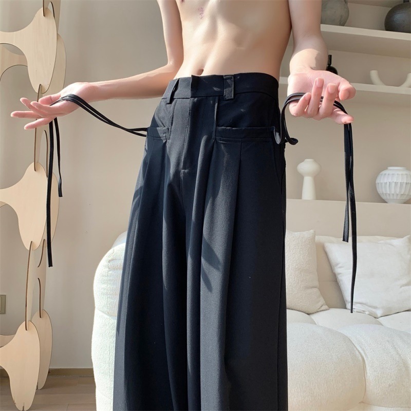 Cold Wind Straight Loose Drape Wide-leg Suit Pants