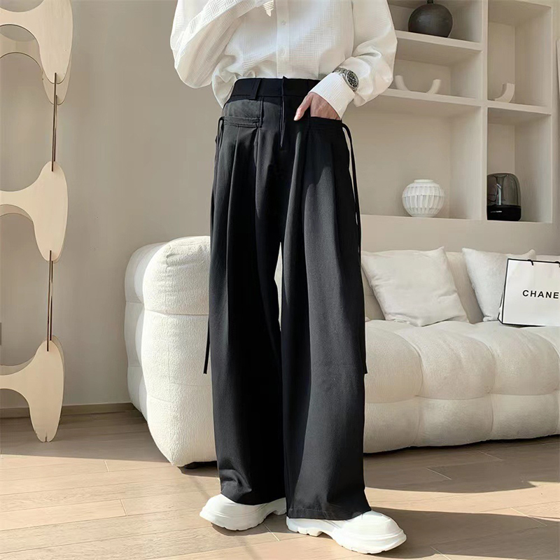 Cold Wind Straight Loose Drape Wide-leg Suit Pants