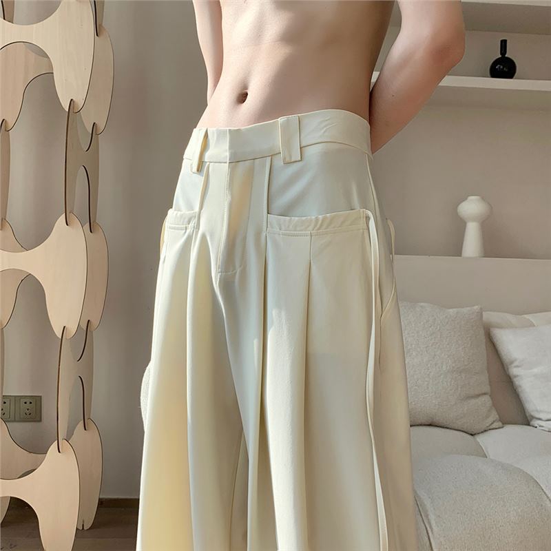 Cold Wind Straight Loose Drape Wide-leg Suit Pants