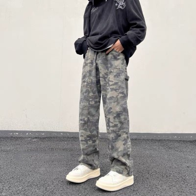 Vintage Straight Camouflage Cargo Pants
