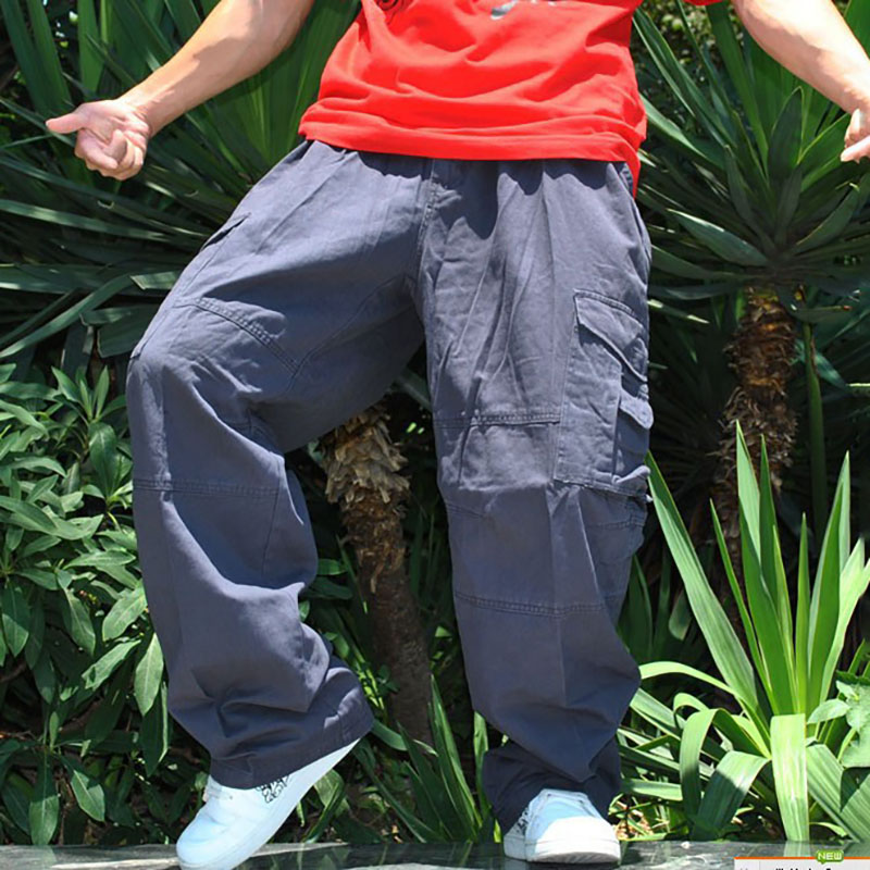 Hip Hop Loose Multi-Pocket Cargo Baggy Pants - Helloice Apparel