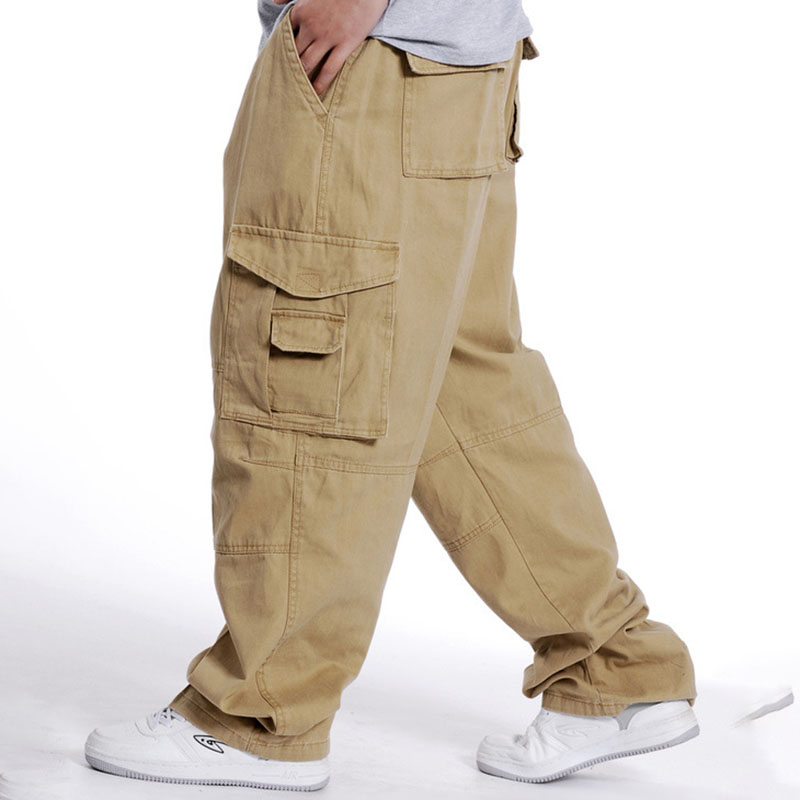 Hip Hop Loose Multi-Pocket Cargo Baggy Pants - Helloice Apparel