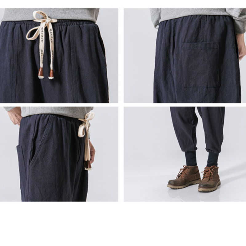 Japanese Cotton Linen Casual Pants